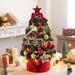 Christmas Gifts Clearance! Cbcbtwo 17.72/23.62 Inch Lighted Mini Christmas Tree Small Desktop Christmas Tree With 20 LED Light Cones And Christmas Ball Decorations