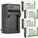 Kastar 4-Pack Battery and AC Wall Charger Replacement for Pamiel HD-180A HD180A HD-230A HD230A Speed HD-230Z HD230Z Soulycin FHD-A999 Aiptek AHD H23 AHD-H23 Phisung HDV-C706G HDV-Z806P