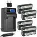 Kastar 4-Pack NP-F570 Battery and LCD AC Charger Compatible with Sony CCD-RV100 CCD-RV200 CCD-SC5 CCD-SC6 CCD-SC7 CCD-SC8 CCD-SC9 CCD-SC55 CCD-SC65 Sony CCD-TR1 CCD-TR11 CCD-TR1100E CCD-TR12 CCD-TR18