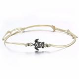 Kayannuo Christmas Clearance Vintage Wax Rope Anklet Bracelet Ancient Silver Three-color T Urtle Beach