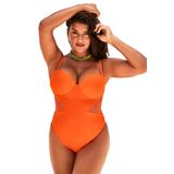 Plus Size Women's Cup Sized Mesh Underwire One Piece Swimsuit by Swimsuits For All in Papaya (Size 10 D/DD)