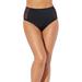 Plus Size Women's High Waist Mesh Bikini Brief by Swimsuits For All in Black (Size 8)