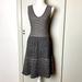 Anthropologie Dresses | Anthropology, Size Xs, Color Gray Black Silver, Knitted Dress | Color: Black/Silver | Size: Xs