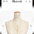 Madewell Jewelry | Madewell Brass Layered Lariat Necklace | Color: Gold/Gray | Size: Os