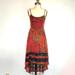 Urban Outfitters Dresses | Forever 21 Bohemian Floral High Low Dress Xs | Color: Black/Red | Size: S