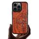 Carveit Designer Wooden Case for iPhone 14 Pro Magnetic Case Cover [Wood Engraving & Shell Inlay] Unique Wood Phone Case Compatible with 14 Pro MagSafe Case 6.1 Inch (Compass-Rosewood)