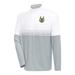 Men's Antigua White/Gray Milwaukee Bucks Bender Quarter-Zip Pullover Top