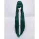 Sailor PlAAMeiou Setsuna Cosplay Perruques 100cm de Long Vert Foncé Degré de Chaleur Cheveux