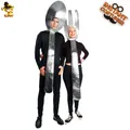 Costume unisexe pour adultes cuillère à soupe fourchette tunique Costume drôle Couples ustensiles