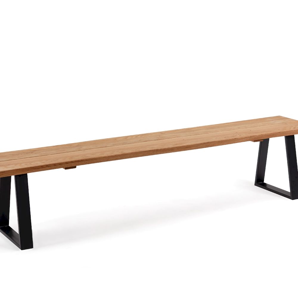 Schösswender »Oviedo« Wildeiche Baumkante Sitzbank IV 200 cm / mit Lehne