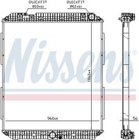 NISSENS Kühler, Motorkühlung 671760 Universal mit Dichtungen für MERCEDES-BENZ 9605000901 A9605002501 9605002501 Image