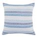 Sevita Blue Chevron Natural Cotton Square Pillow, Feather Filled, Set of 2 or 4