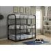 Cairo Full over Full over Full Metal Bunk Bed with Guardrails and Ladder - Triple Full Bunk Bed