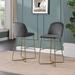 Best Quality Furniture SET OF 2 Upholstered Bar Stools with Gold Painted Legs