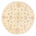 ECARPETGALLERY Hand-knotted Peshawar Oushak Cream Wool Rug - 4'0 x 4'0