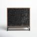 Joss & Main Maisara Iron 2 - Door Accent Cabinet Wood/Metal in Black/Brown/Gray | 35 H x 35 W x 18.75 D in | Wayfair