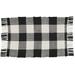 Black/White 72 x 24 x 1 in Area Rug - Lisseth Gracie Oaks Buffalo Check Rag Rug - Black & Cream, Cotton | 72 H x 24 W x 1 D in | Wayfair