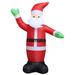 The Holiday Aisle® Christmas Inflatable Santa Claus Holiday Decoration Ornament w/ LEDs, Polyester in Black/Green/Red | 236.2 H in | Wayfair