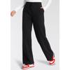 Jogginghose KANGAROOS, Damen, Gr. 38, N-Gr, schwarz, angeraute Sweatware, Obermaterial: 80% Baumwolle, 20% Polyester, unifarben, kontrastfarbene Details, casual, bequem normal, Hosen, mit weitem Bein - NEUE FARBEN