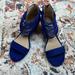 Nine West Shoes | Nine West Blue Zip Up Shoes With Tiny Wedge | Color: Blue | Size: 7.5