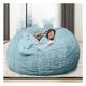 Bean Bag Chair Luxury Fluffy Bean Bags Adult Durable Comfortable Chair Room Decor Lounge Chair Beanbag Living Room(No Filler)