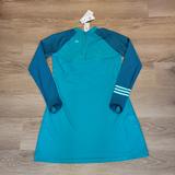 Adidas Swim | Adidas Womens 3-Stripes Colorblock Swim Long Sleeve Green Size Medium New $70 | Color: Green | Size: M