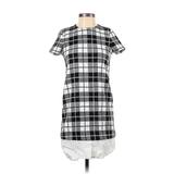 Trafaluc by Zara Casual Dress - Shift: Black Argyle Dresses - Women's Size X-Small