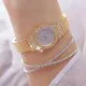 Montre-bracelet analogique en diamant pour femme cristal de luxe or rose montre à quartz robe