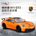 Maisto – modèle de voiture Porsche 2022 GT3 1:18 911 en alliage orange limité classique