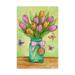 Trademark Fine Art Happy Spring Tulips New Canvas Art by Melinda Hipsher