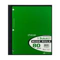 1-Subject Notebook 80 Sheets Perforated 3-Hole Punched Wide Rule (Pack of 3)