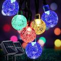 2 Pack Solar String Lights Outdoor 50LED 23FT Fairy Crystal Ball String Lights 8 Modes Solar Powered Globe String Lights Waterproof for Garden Patio Yard Fence Party Wedding Christmas