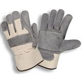 12-Pack of Cordova 7540AL Premium Work Gloves Double Chrome Tanned Heavy Side Split Double Leather Palm White Canvas Back Rubberized Safety Cuff Aramid Sewn Large