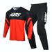 Willbros Motocross Jersey Pants Combo Dirt Bike Offroad MX Gear Set with Zipper Pockets Racewear Red (Jersey Adult XXL/Pants W38)