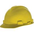 MSA V-Gard Standard Slotted Hardhat Cap w/ Fas-Trac Suspension Yellow (17 Units)