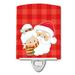 Christmas Santa Claus and Mrs Claus Ceramic Night Light