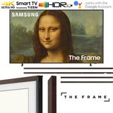 Samsung QN75LS03BA 75 inch The Frame QLED 4K UHD Quantum HDR Smart TV (2022) Bundle with Samsung 75 Customizable Bezel Modern Brown