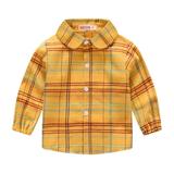 Toddler Boys Girls Long Sleeve Winter Shirt Tops Coat Outwear For Babys Clothes Plaid Black Yellow Pink Boys Summer Tops Size 8 Large N 6 Apparel Boy Short 7 Sweater Boys 14 16 Kids Undershirts Boy