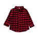 Toddler Long Sleeve Shirt Baby Boy Girl Plaid Top Toddler Spring Winter Coat Kid Toddler Girl 2t Top Romper Baby Boy Kids Sports Wear Girls Two Year Old Birthday Outfit Girl Apparel for Girls