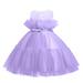 Cathalem Christmas Sweater Dress for Girls Toddler Children Princess Dress Dress Babys Performance plus Size Dress for Girls Dress Purple 3-4 Years