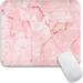 Square Mouse Pad Pink Marble Personalized Premium-Textured Mousepads Design Washable Lycra Cloth Mousepad Non-Slip Rubber Base Computer Mouse Pads for Wireless Mouse