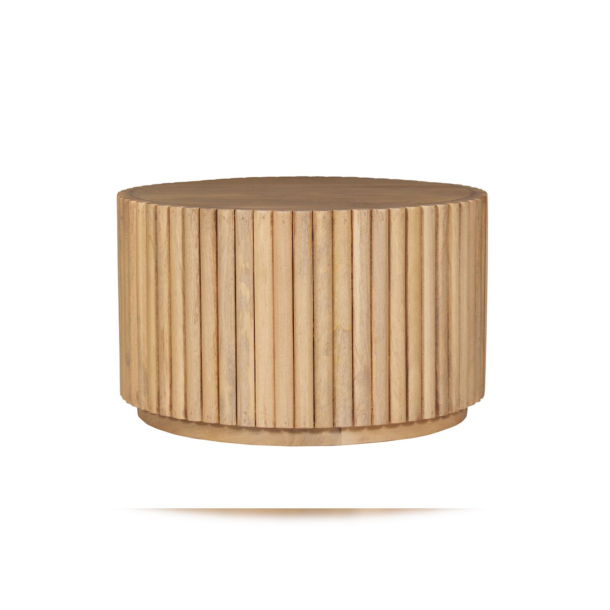 SIT Möbel Tom Tailor Couchtisch 55x55 cm | T-Ribbed Side Table Large | Mangoholz | natur | B 55 x T 55 x H 34 cm | 12884-01 | Serie TOM TAILOR Image