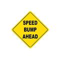 National Marker Reflective Speed Bump Ahead Warning Traffic Control Sign 24 x 24 Aluminum