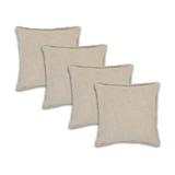 Ox Bay Birch Solid Organic Cotton Square 4 Piece Pillow Feather Filled Set