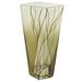 Elegant and Modern Evergreen European Mouth Blown Hand Decorated Crystal Vases for Home Decor - Evergreen Square Vase 8 Inches