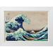 Hokusai Katsushika 24x18 White Modern Wood Framed Museum Art Print Titled - The Great Wave off Kanagawa