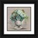Purinton Julia 26x26 Black Ornate Wood Framed with Double Matting Museum Art Print Titled - Festive Succulents I Gray