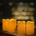 CJC LED Flameless Pillar Candle Ivory Color No Scent with 6 Hours Timer Set of 5