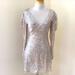 Zara Dresses | Nwt! Zara Size M Beige/Champagne Sequin Balloon Sleeve Dress | Color: Cream | Size: M