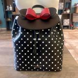 Kate Spade Bags | Kate Spade Disney X Kate Spade New York Minnie Mouse Backpack | Color: Black/White | Size: Measures: 9.3'' H X 9.8'' W X 5.3'' D